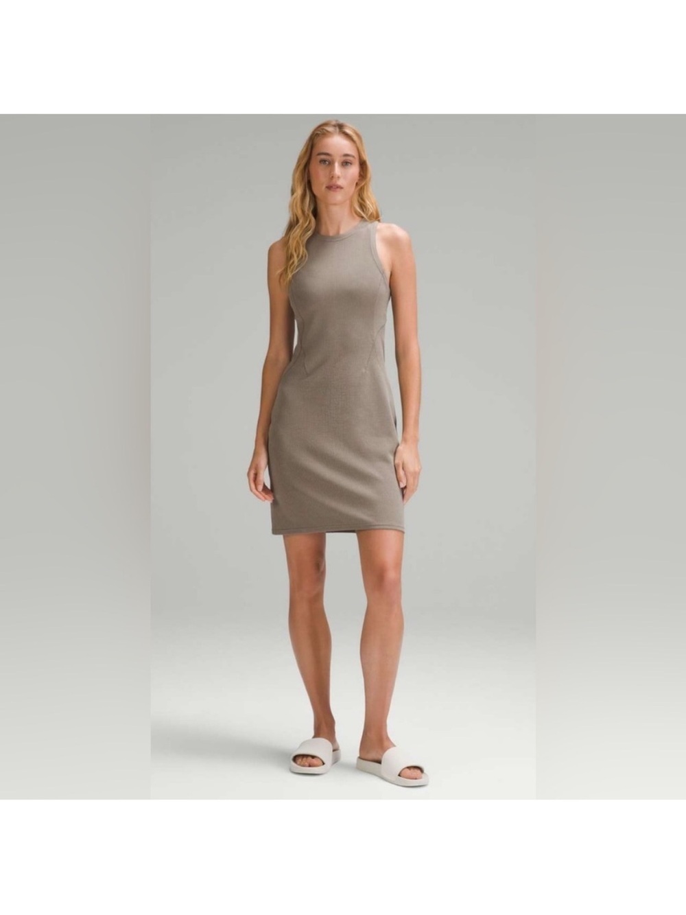 Lululemon‎ Ribbed Softstreme Slim-Fit Tank Dress Sz 2